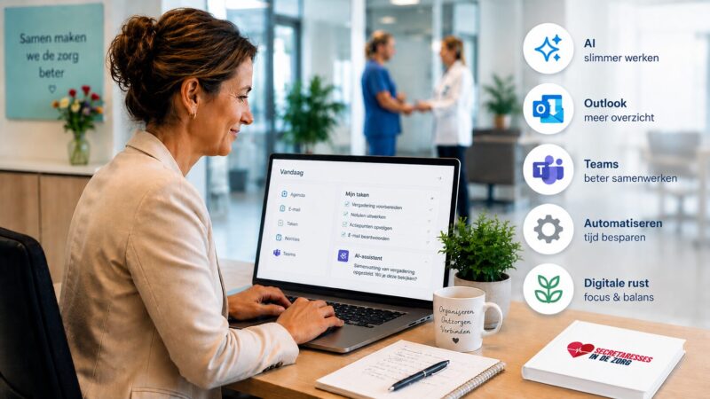 Secretaresses in de zorg - artikel waar wordt jij digitaal vaardig in - foto credit: chatgtp