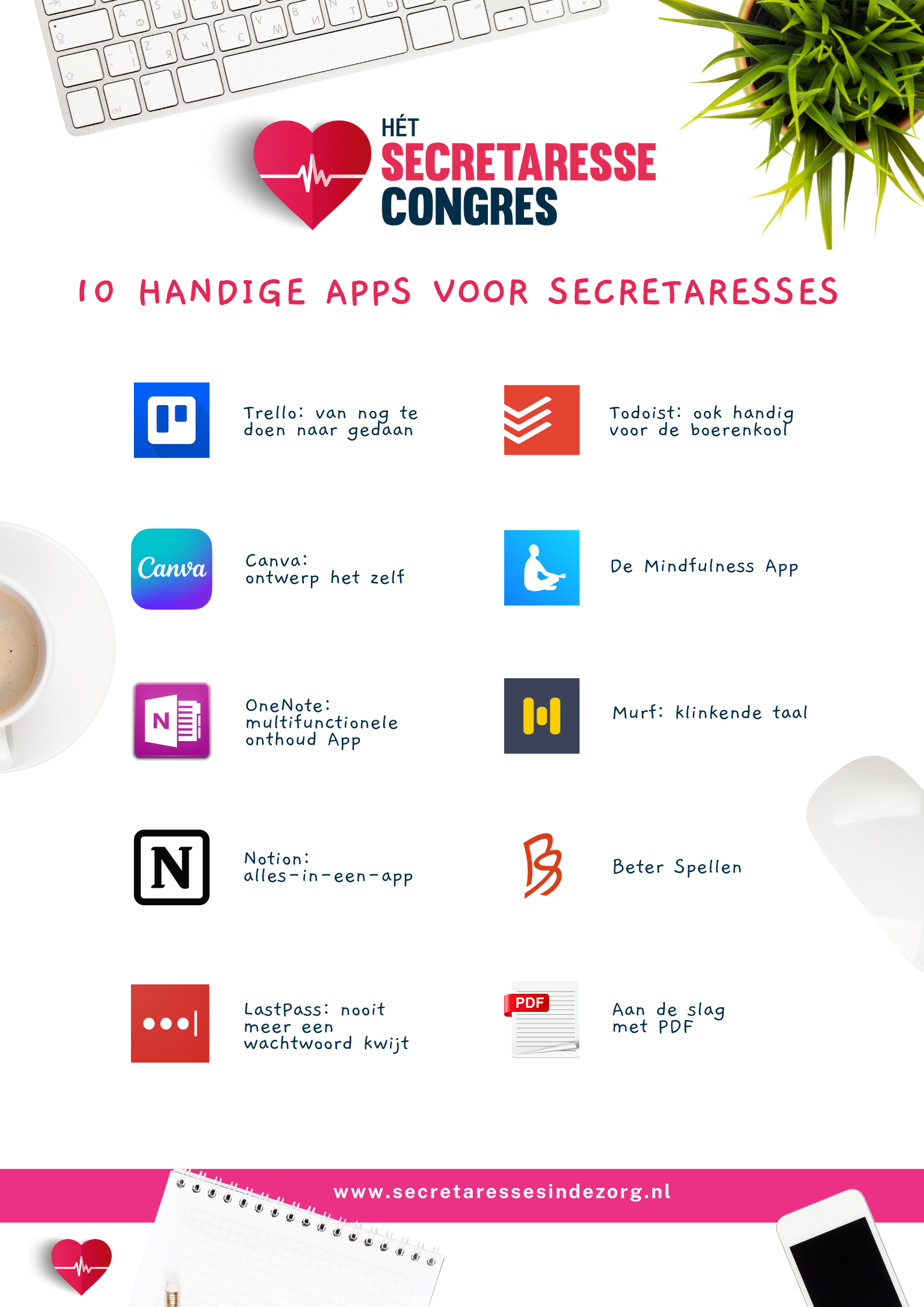 Secretaressecongres 2024 - Handige Apps voor secretaresses in de zorg